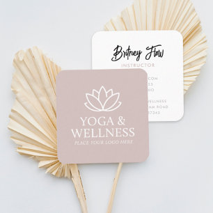 Yoga Studio Wellness Center Square Business Card