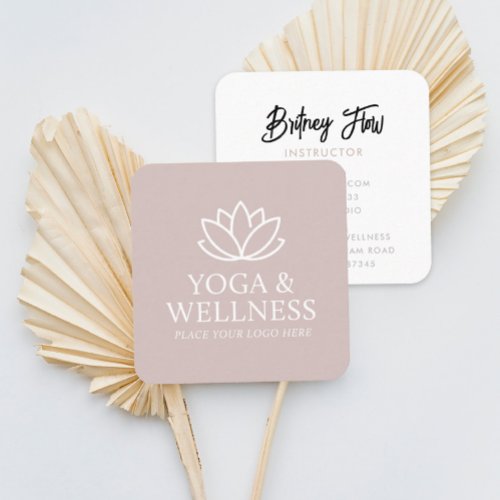 Yoga Studio Wellness Center Square Business Card