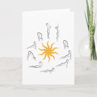 yoga sun salutation card