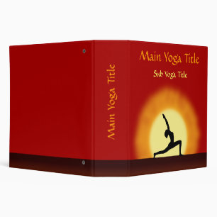 Yoga Sunrise Pose Silhouette 2 Inch Folders