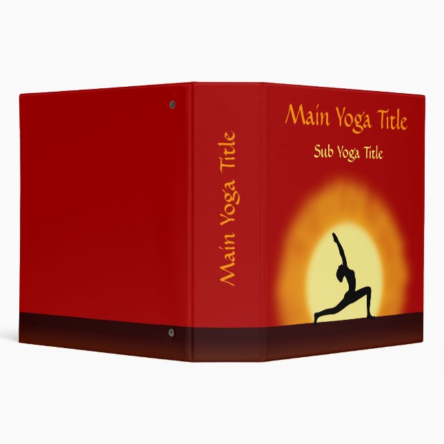 Yoga Sunrise Pose Silhouette 2 Inch Folders (Background)