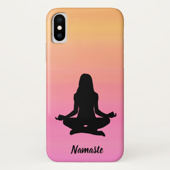 Yoga Sunset Pink and Orange iPhone X Case