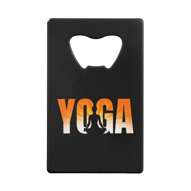 Yoga Sunshine Credit Card Bottle Opener (Back)