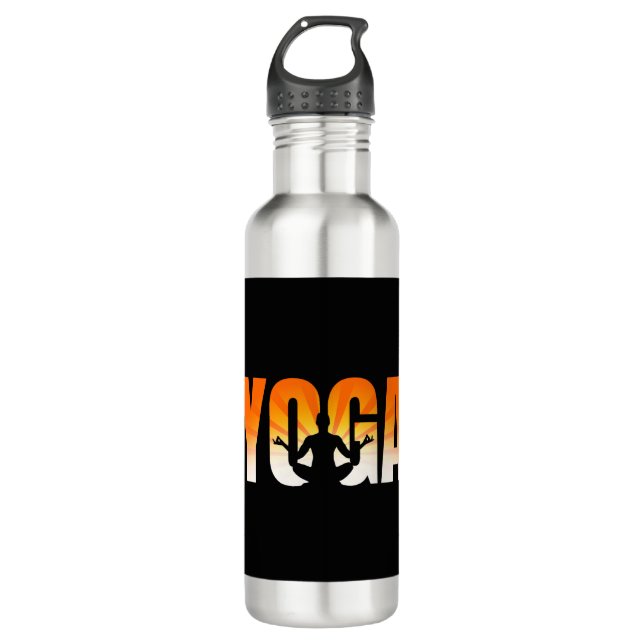 Yoga Sunshine Stainless Steel Water Bottle (Front)