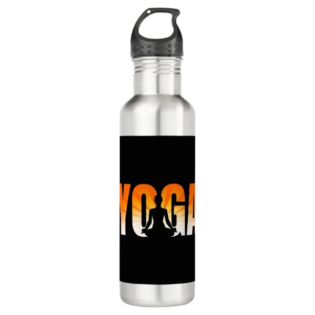 Yoga Sunshine Stainless Steel Water Bottle (Front)