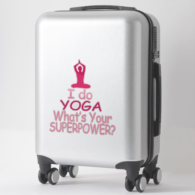 Yoga Superpower Vinyl Sticker (Suitcase)