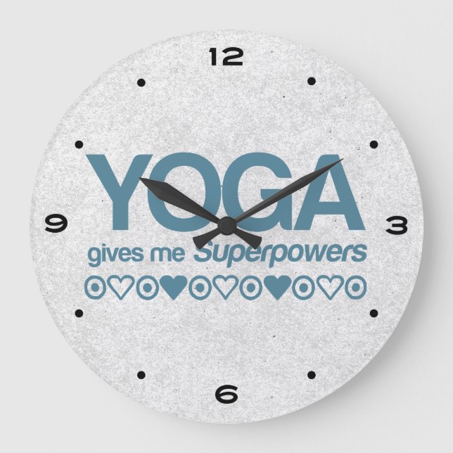 Yoga Superpowers Large Clock (Front)