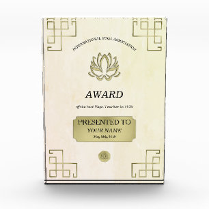 Yoga Teacher Acrylic Award