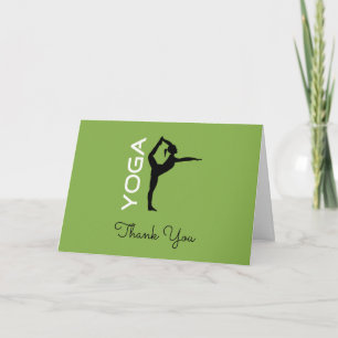 Yoga Teacher Appreciation Yoga Pose Silhouette Letterpress Thank You Card