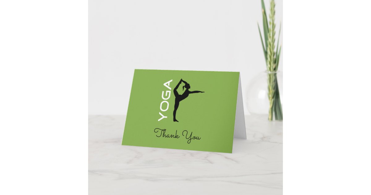 Yoga Teacher Appreciation Yoga Pose Silhouette Thank You Card
