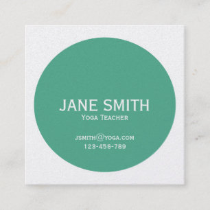 Yoga Teacher Blue Yoga Instructor modern Square Business Card