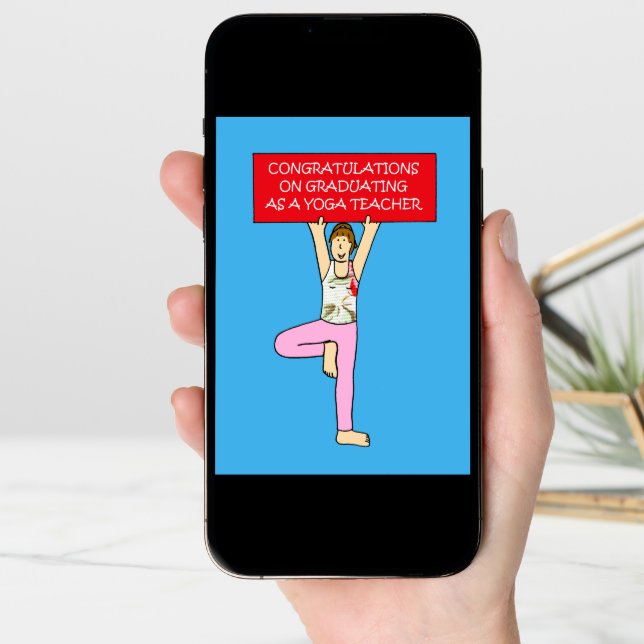 Yoga Teacher Graduate Congratulations Card (Front Digital)