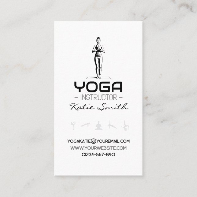 Yoga Teacher / Instructor Business Card (Front)