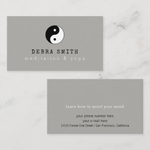 Yoga Teacher Meditation Yin Yang Business Card