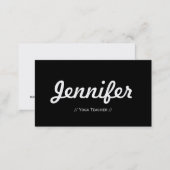 Yoga Teacher - Minimal Simple Concise Business Card (Front/Back)