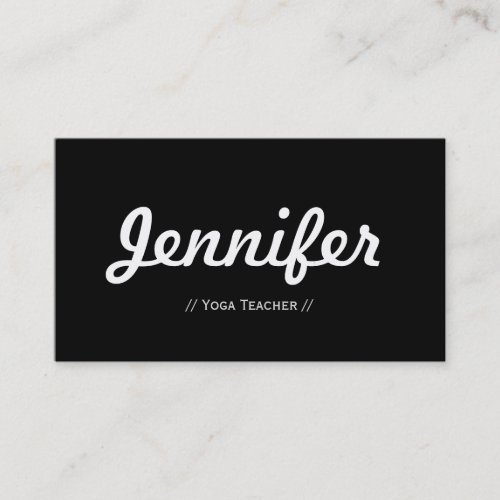 Yoga Teacher - Minimal Simple Concise Business Card