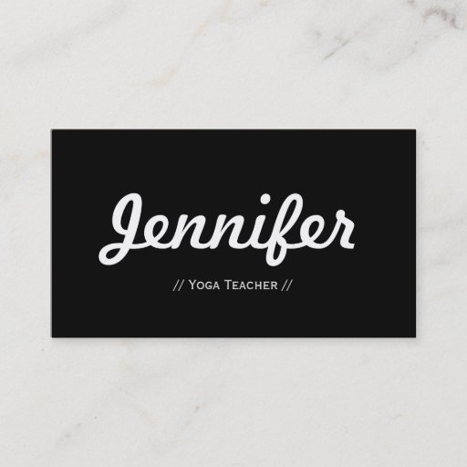 Customizable Yoga Teacher - Minimal Simple Concise Business Card