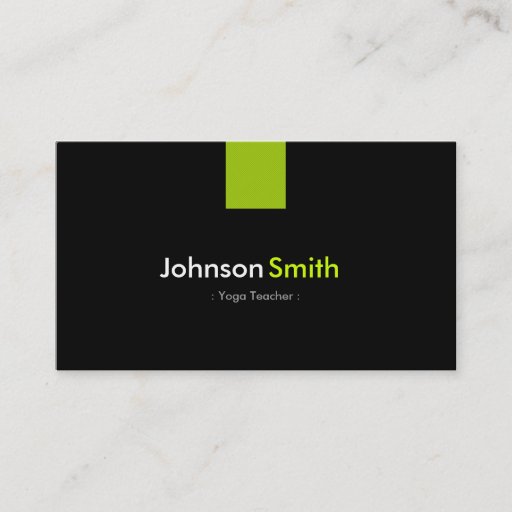 Customizable Yoga Teacher Modern Mint Green Business Card Template