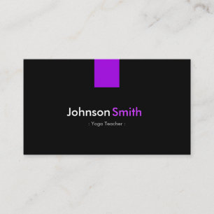 Yoga Teacher - Modern Purple Violet Business Card
