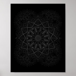 Yoga Teacher Peace Hippie Gift Mandala  Poster