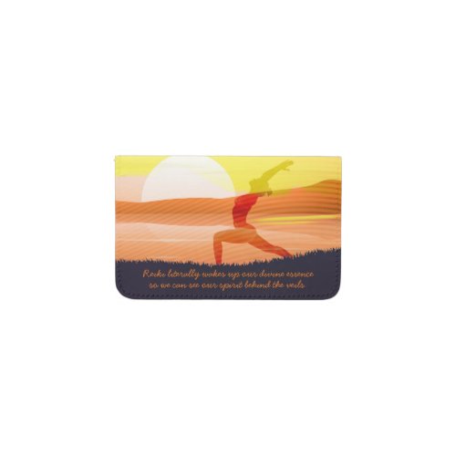 Yoga Teacher Sun Salutation Half Moon Pose Quotes Card Holder