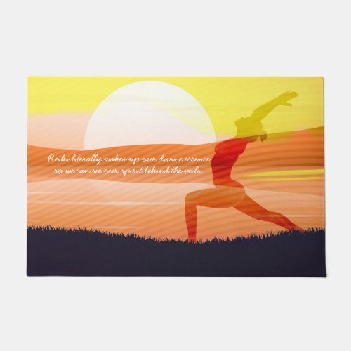 Yoga Teacher Sun Salutation Half Moon Pose Quotes  Doormat