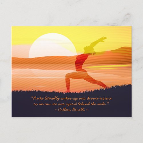 Yoga Teacher Sun Salutation Half Moon Pose Quotes Postcard