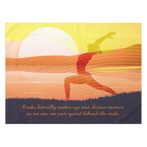 Yoga Teacher Sun Salutation Half Moon Pose Quotes  Tablecloth