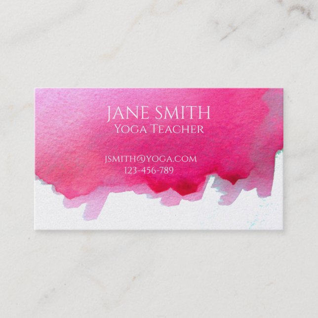 Yoga Teacher Yoga Instructor healing meditation Business Card (Front)