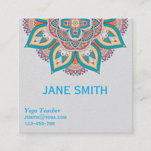 Yoga Teacher Yoga Instructor stylish Square Business Card