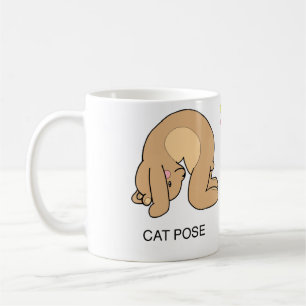 Yoga Teddy Bear Cat / Cow Mug