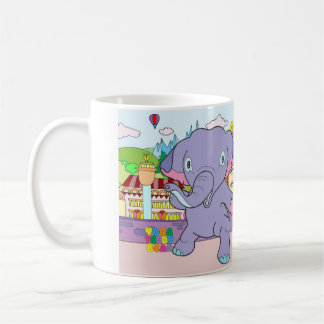 Yoga Teddy Bear & Warrior Elephant Mug