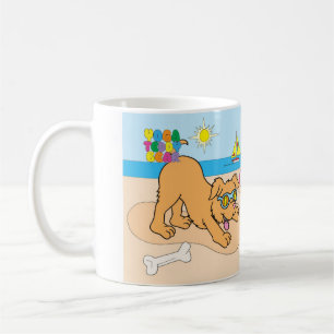 Yoga Teddy Bear with Down Dog Mug