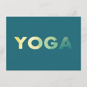 Yoga Text Colorful mandala flower Enclosure Card