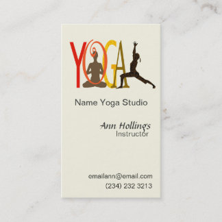 Yoga Text Design Business Card