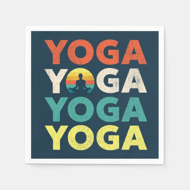 Yoga text design napkins (Front)