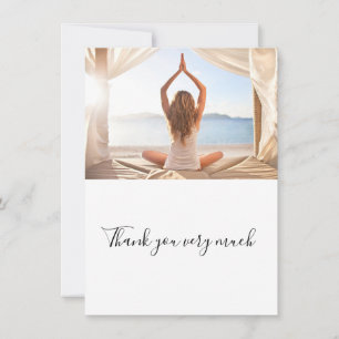 Yoga Thank You Card   Woman Posing in Yoga 