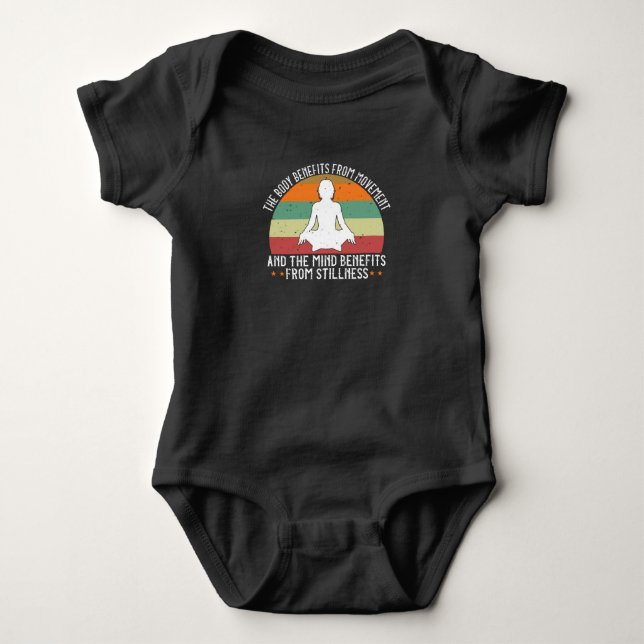 Yoga - The Body Benefits From Movement Baby Bodysuit (Front)