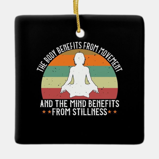 Yoga - The Body Benefits From Movement Ceramic Ornament (Front)
