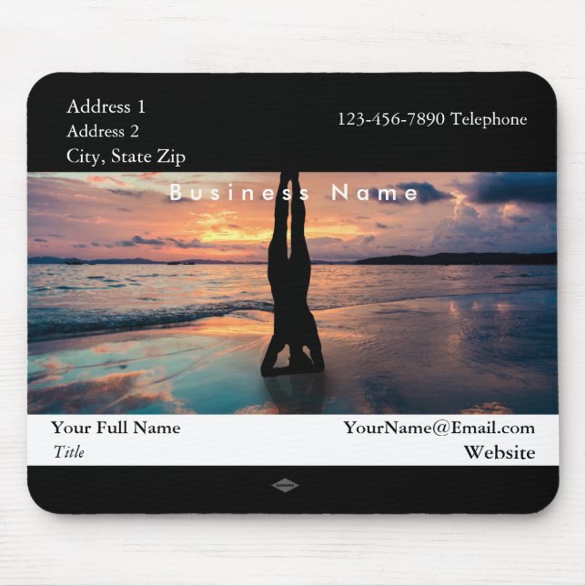 Yoga Theme Promotional Photo Mousepad (Front)