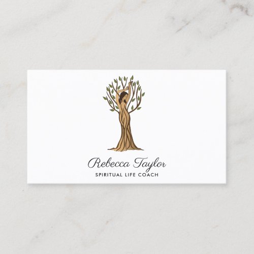 Yoga Therapy Psychology Life Coach Tree of Life  B Business Card