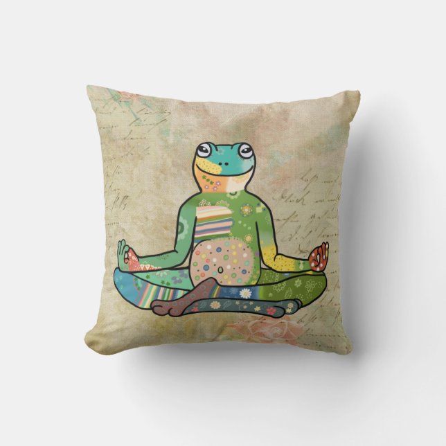 yoga throw pillow (Front)