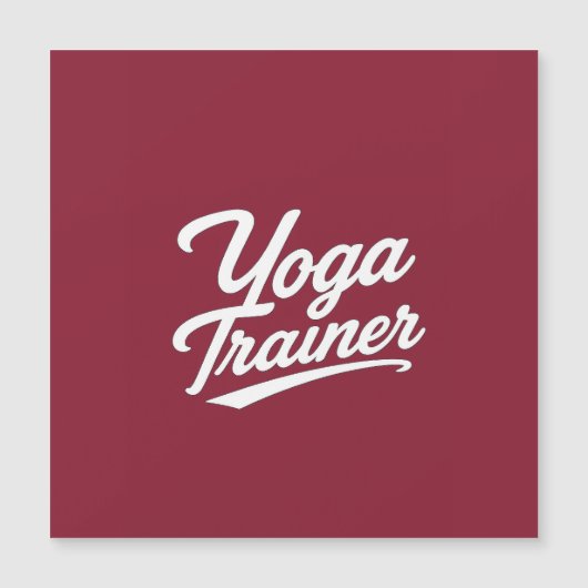 Yoga Trainer Script Typography Fitness Gift Design (Front)
