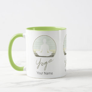 Yoga Training Vintage Design Meditation Or Pilates Mug