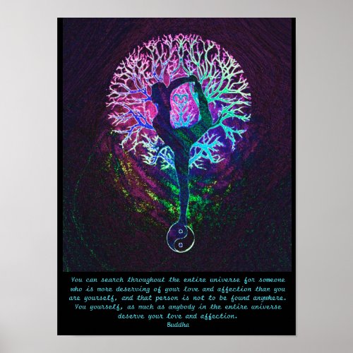 Yoga Tree _ Buddha Quote Poster
