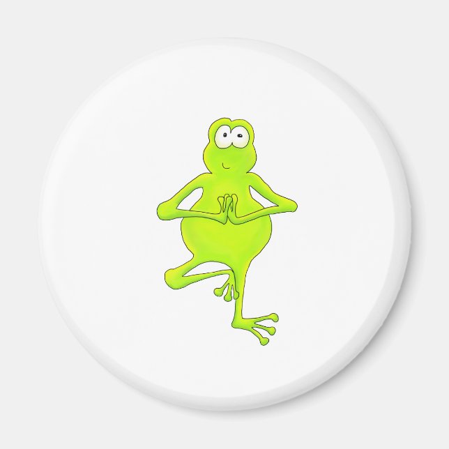 Yoga Tree Frog Magnet (Front)