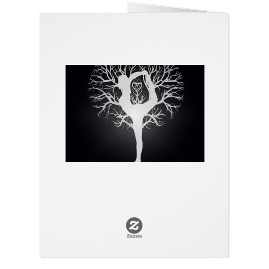 Yoga Tree in Black and White (Back)