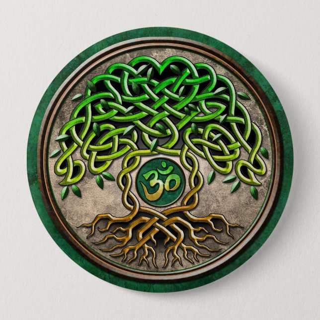 Yoga Tree of Life Button (Front)