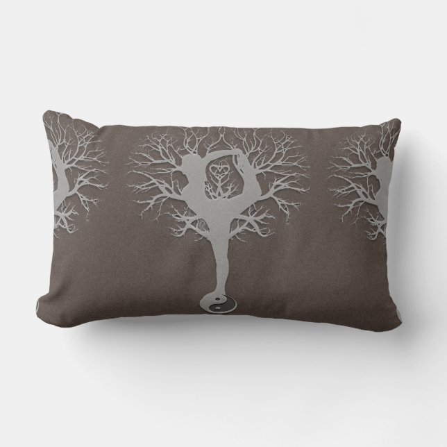 Yoga Tree of Life Lumbar Pillow (Front)