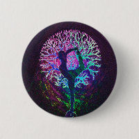 Yoga Tree Peace Rainbow Pinback Button